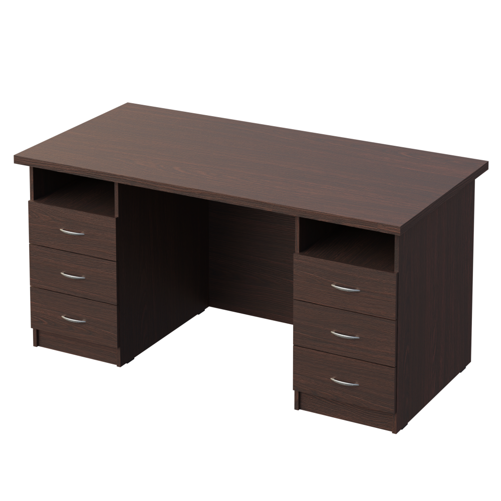 Стіл письмовий 2-тумбовий з 6 шухлядами (К-3) 1600x800x780 мм МЕБЛІ ТЕХНОСТИЛЬ